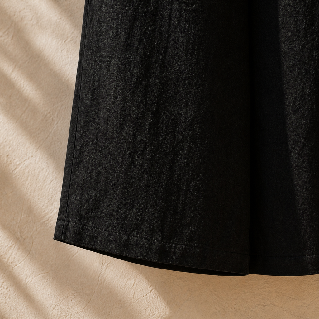 Cove & Linen High-Rise Drawstring Linen-Blend Pants view 17