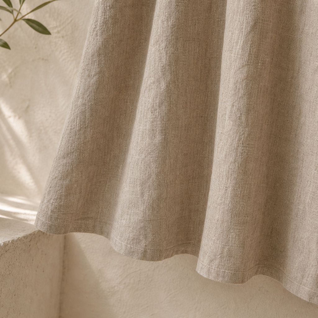 Cove & Linen Long-Sleeve Linen-Blend V-Neck Dress view 6