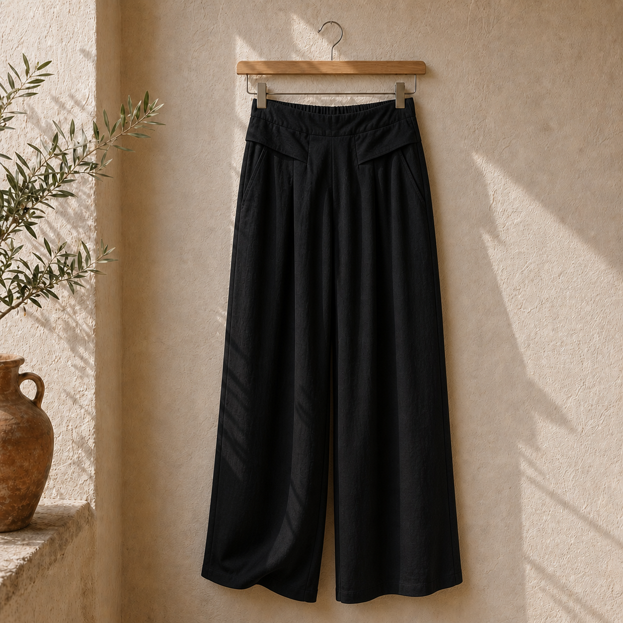 Cove & Linen Ankle-Length Linen-Blend Culotte Trousers view 25