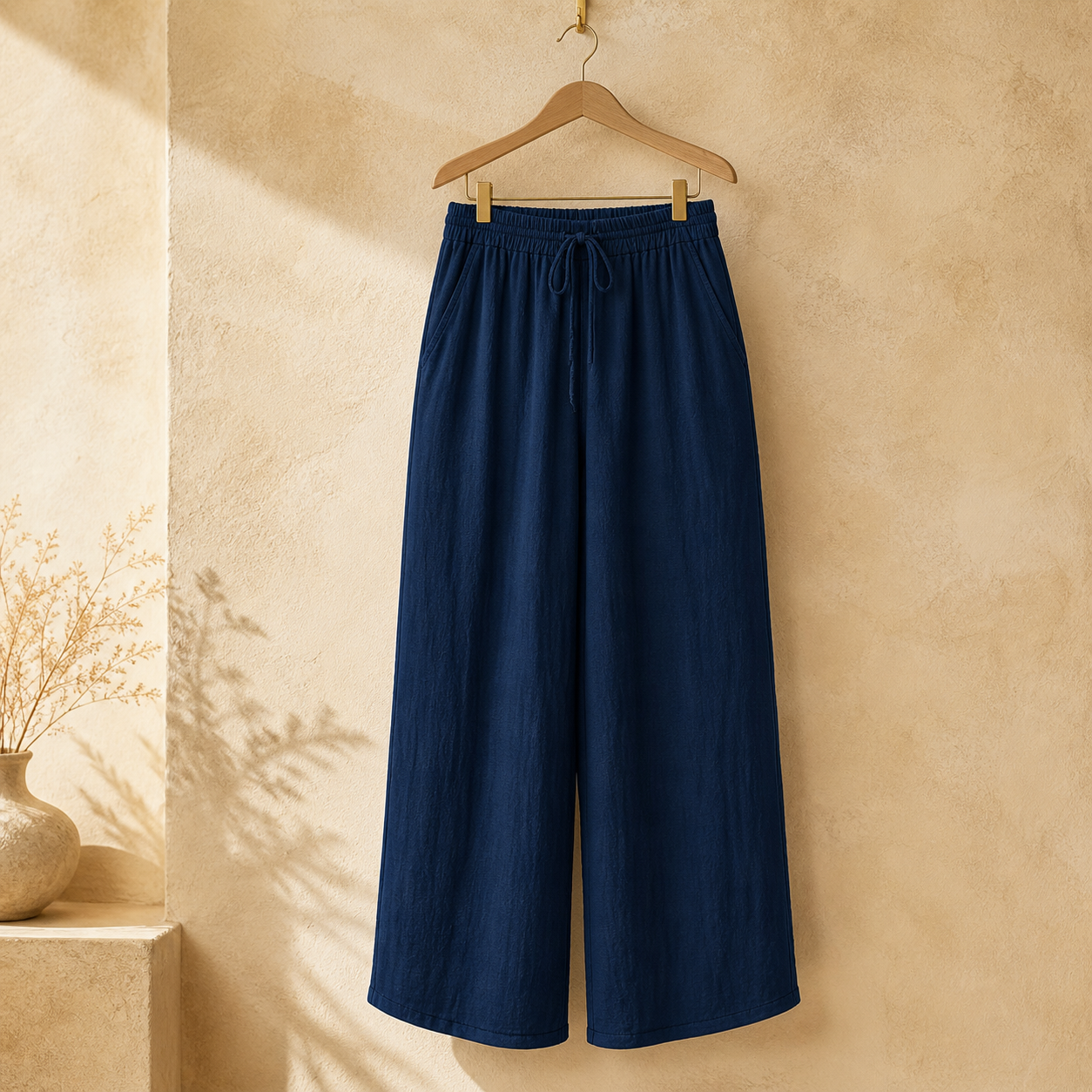 Cove & Linen Straight-Leg Linen-Blend Trousers view 10